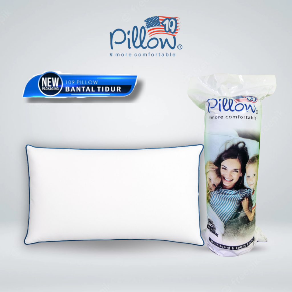 109 Pillow Bantal Guling Medium / Bantal Tidur Hotel Isi Silikon Grade A / Bantal Empuk Lembut Anti Kempes - Gambar 3