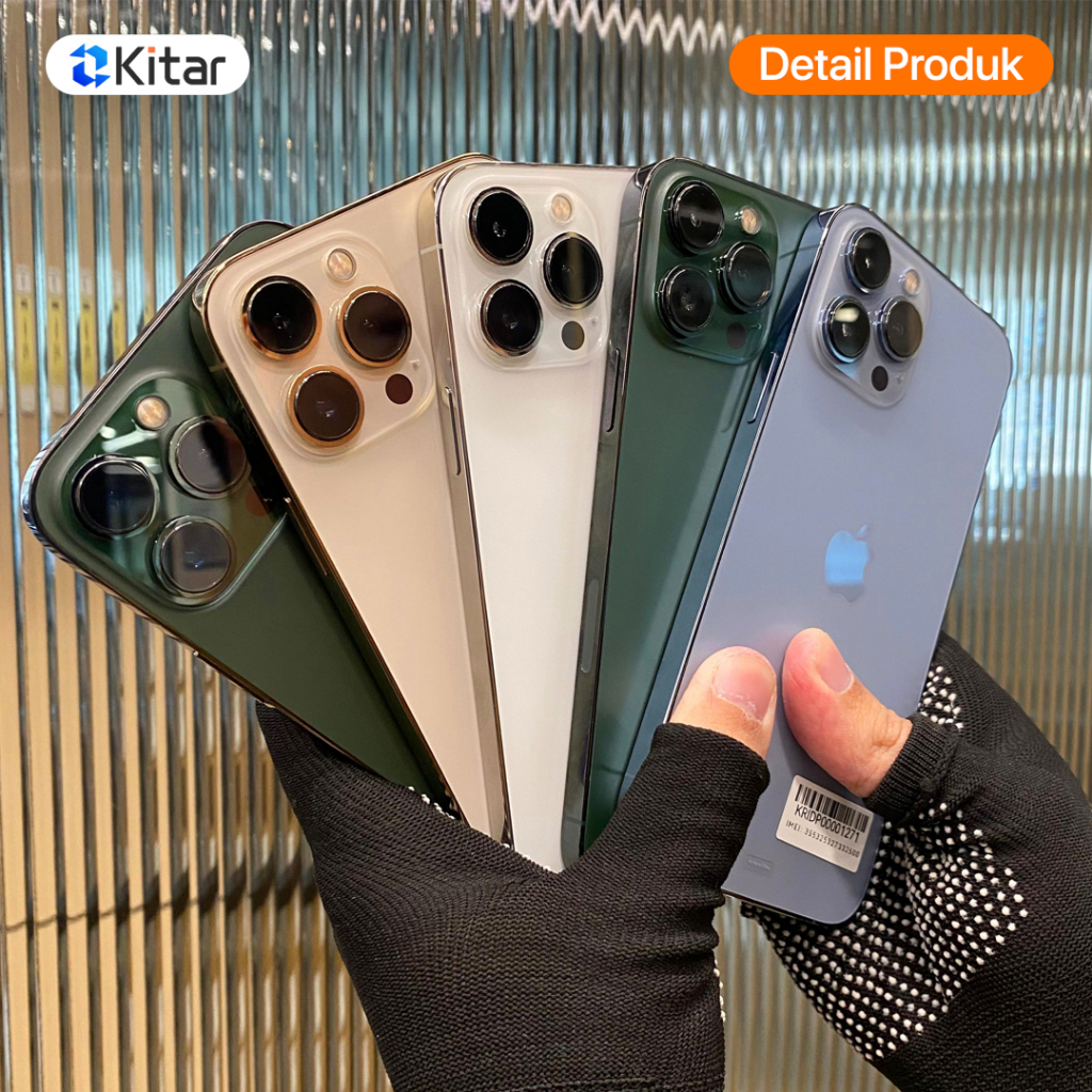 iPhone 13 Pro Max ex iBox Beacukai IMEI Permanen Garansi 12 Bln 100% Original Second iPhone FULLSET 128GB 256GB 512GB 1TB - Gambar 4