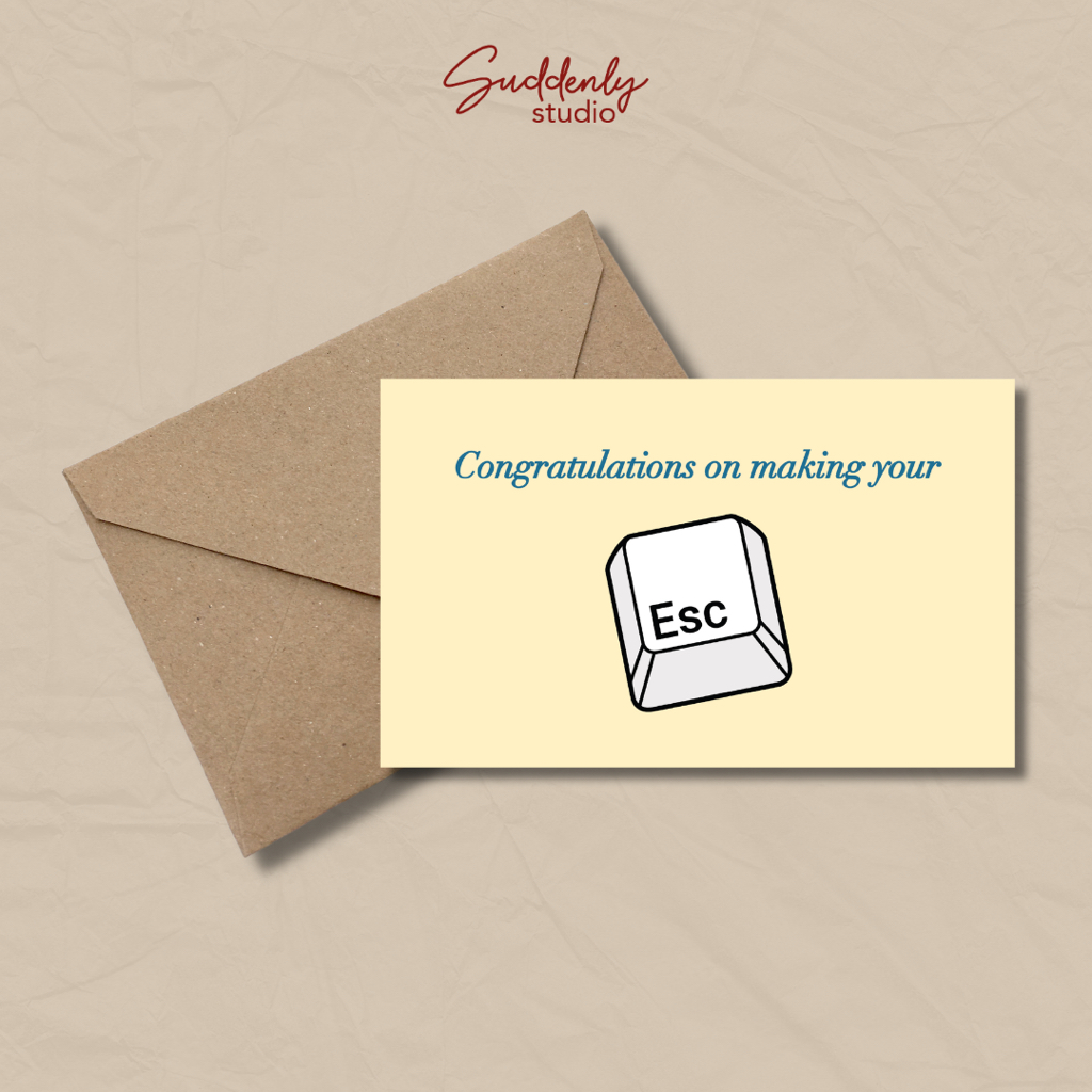 Greeting Cards - Farewell Cowork 6 - Congrats Esc - SUDDENLY STUDIO ...