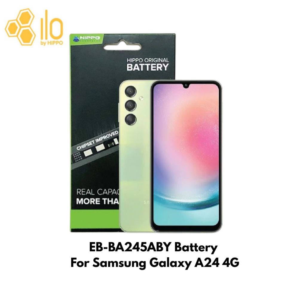 Hippo Baterai Samsung EB-BA245ABY Galaxy A24 4G 5000mAh Battery Batere Batrai Batre Original Cell Garansi resmi - Gambar 2