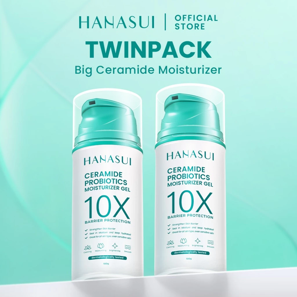 [BIG SIZE] Hanasui Ceramide Probiotics Moisturizer Gel 100ml - Pelembab Ringan Lembap Perbaiki Skin Barrier dan Mencerahkan