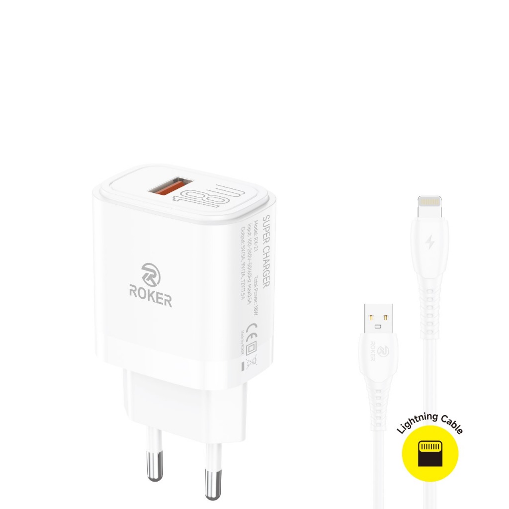 ROKER QC 18W Fast Charging RX21 ios kabel lightning iphone - Gambar 4