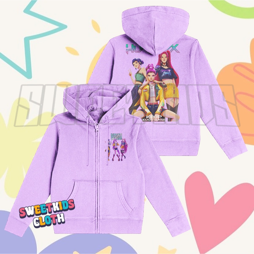 Kpop Demon Hunters Huntrix Member Children's Zipper Hoodie / Kpop Demon ...