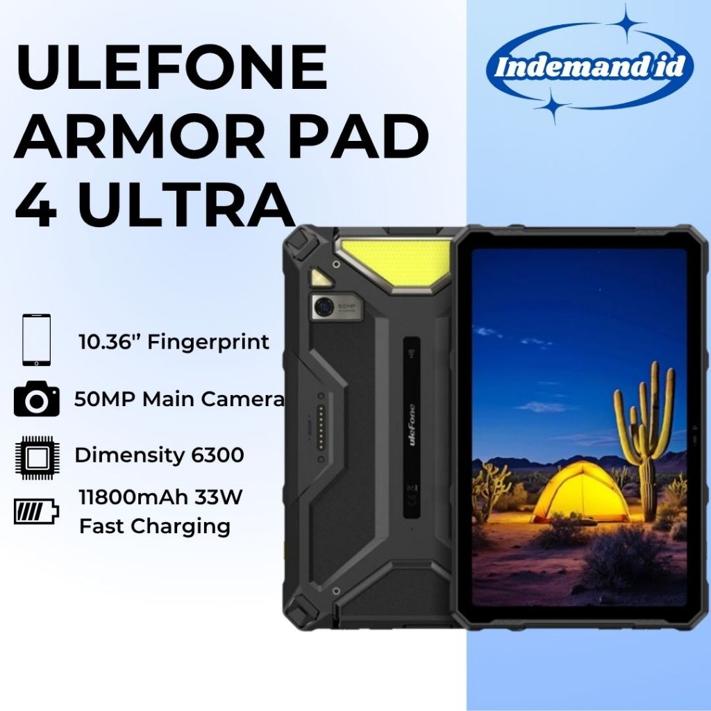 Ulefone Armor Pad 4 Ultra 5G 16GB 256GB LED Light 11800mAh 10.36" 50MP Rugged Tablet Android 14
