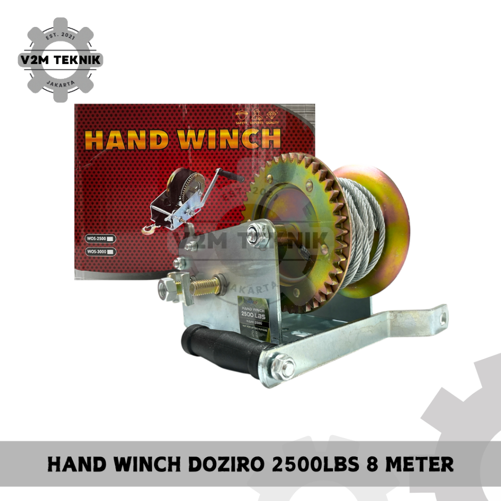 DOZIRO Hand Winch 2500Lbs 8 METER / Manual Pulley 2500Lbs 8 METER ...