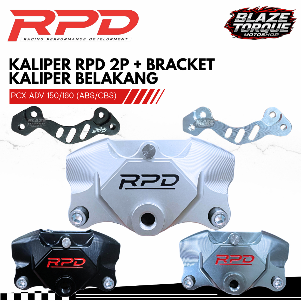 RPD Caliper 2 Piston 2P + Standard Disc Rear Caliper Bracket PCX ADV ...