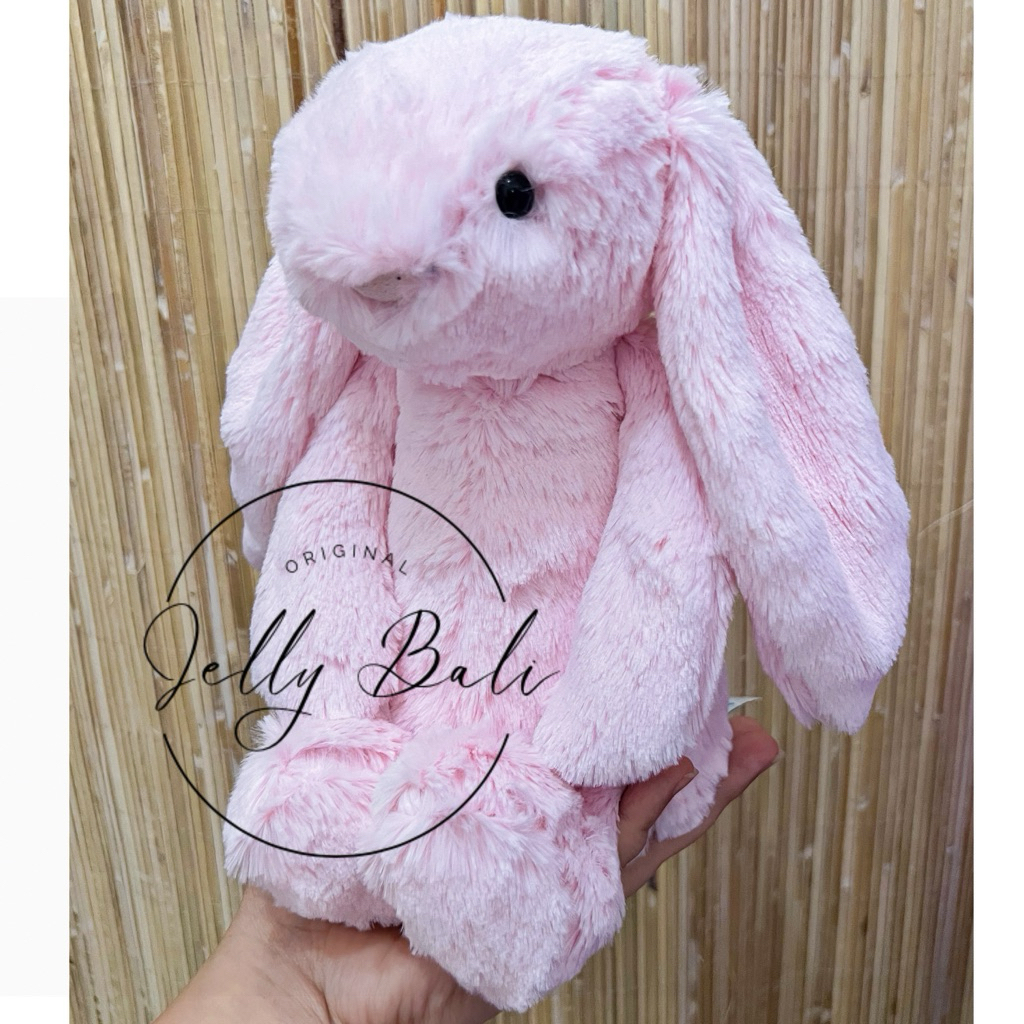 MERAH Jellycat bashful bunny Pink Medium Original New Red rabbit doll ...