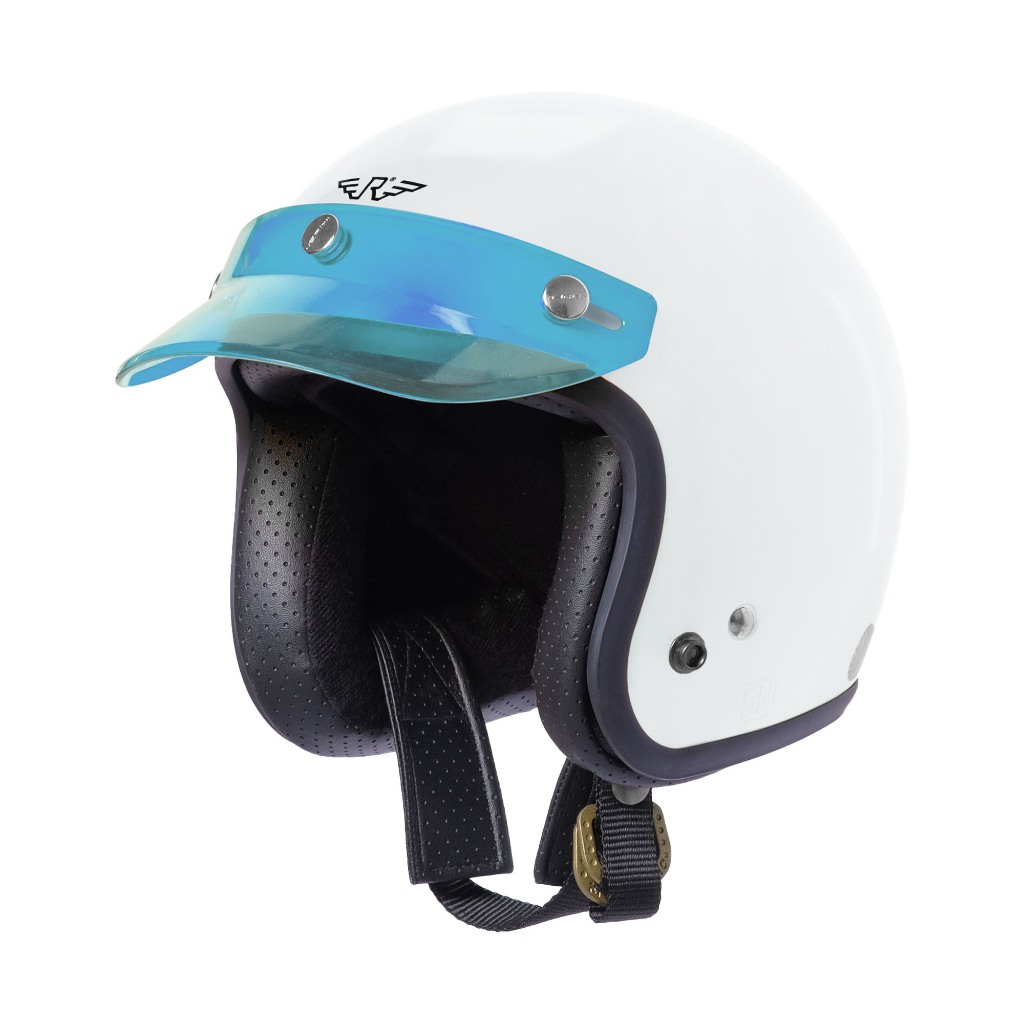 RIMC Helm Anak Doja Kids White Glossy - Helm Bogo Anak-Anak Putih Polos SNI Half Face - Gambar 2