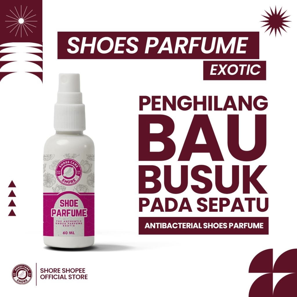 SHORE - Parfum Sepatu, Helm, dan Tas - Parfum Sepatu Anti Bacterial - Aroma Exotic