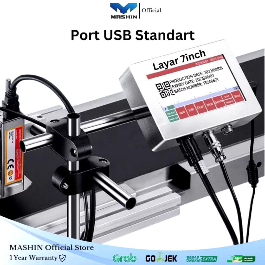 Mashin - SATU SET MESIN CODING Dan CONVEYOR Inkjet Expired Date Otomatis Continue JMZ-150P Thermal Printer Automatic - Gambar 4