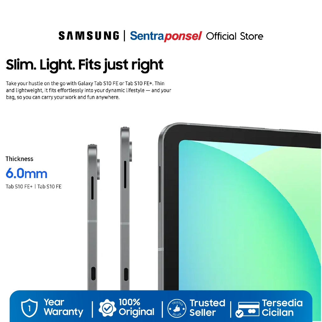 Samsung Galaxy Tab S10 FE 5G 8GB/128GB Tablet AI / Galaxy AI / Layar besar - Garansi Resmi Samsung Indonesia - Gambar 4