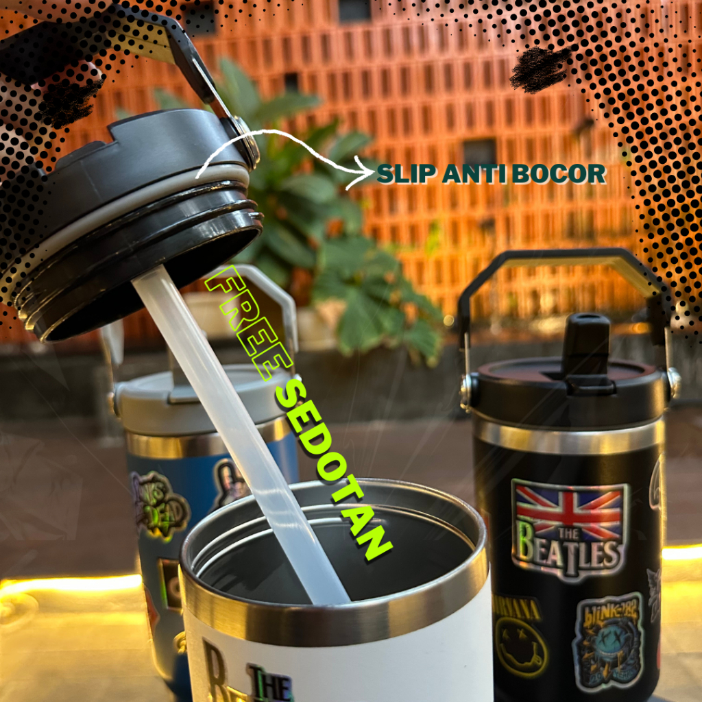 [COD] Tumbler Gangsta Handle Stainless Steel 900ML Vacuum Insulated 30 Oz Band Premium Quality foto 4