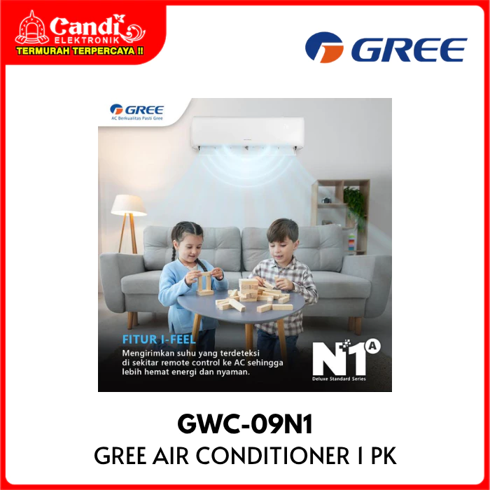 GREE Air Conditioner AC 1 PK Deluxe Standar Turbo Mode HD Filter GWC-09N1 - Gambar 3
