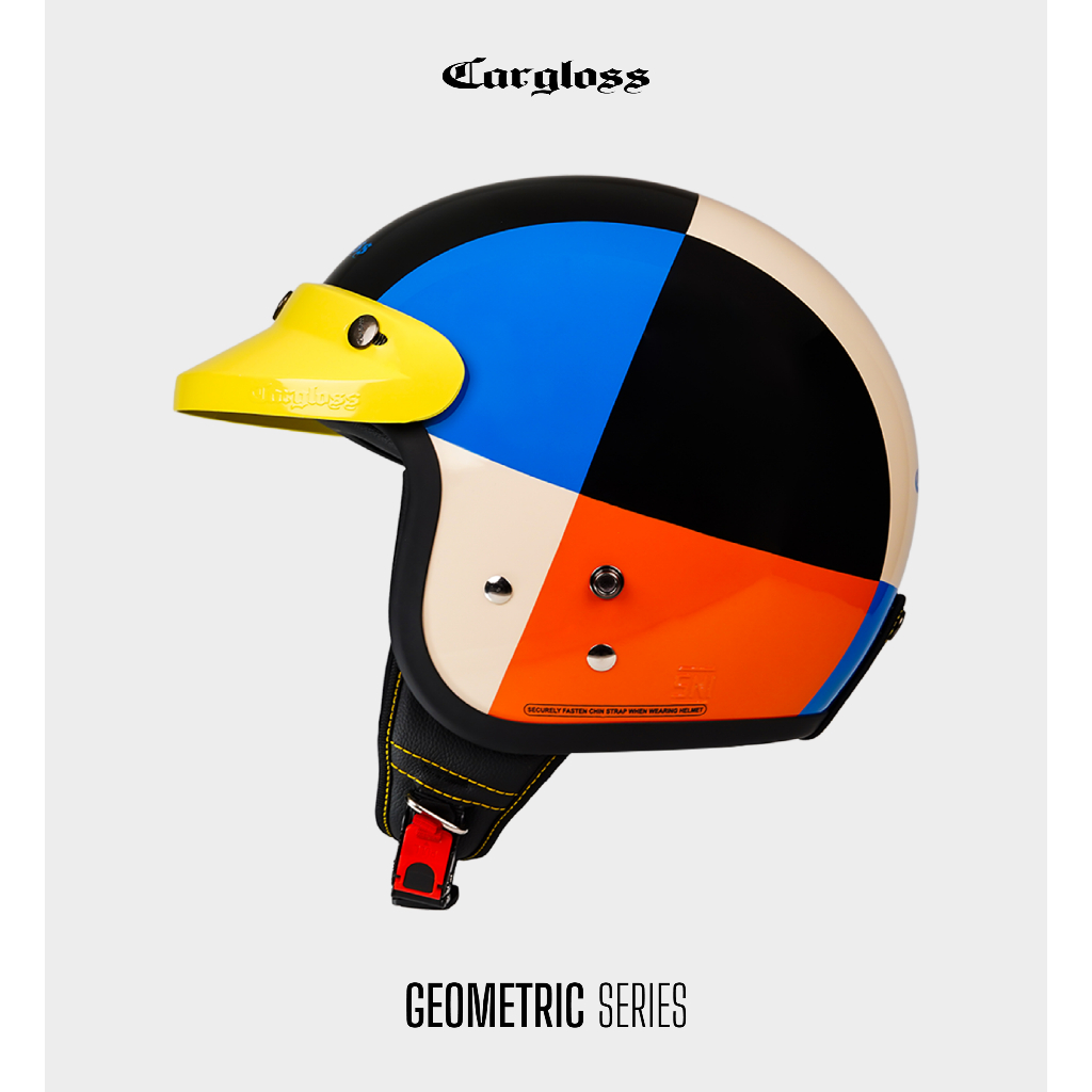 Cargloss CFM Retro Helm Half Face - Geometric Retro Pop