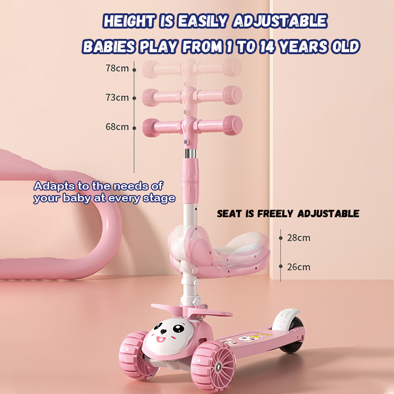 Magical Playtime Scooter Anak Roda 3 Lipat Musik - Gambar 3