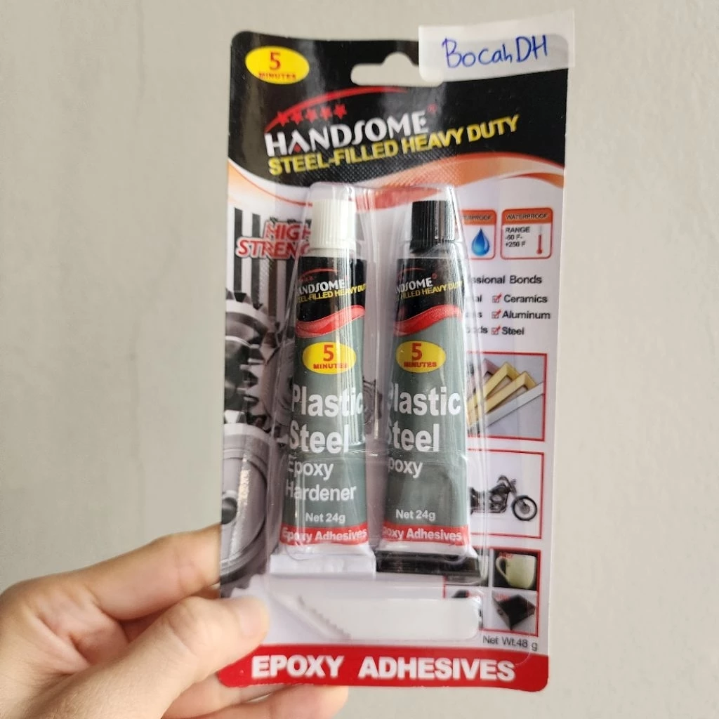 LEM BESI EPOXY SERBAGUNA 5 MENIT MERK HANDSOME - Gambar 2