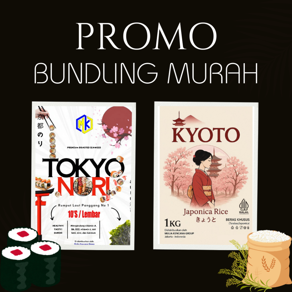 TOKYO NORI PACKAGE 10 S + KYOTO RICE 1 KG / JAPANESE RICE LIKE ...