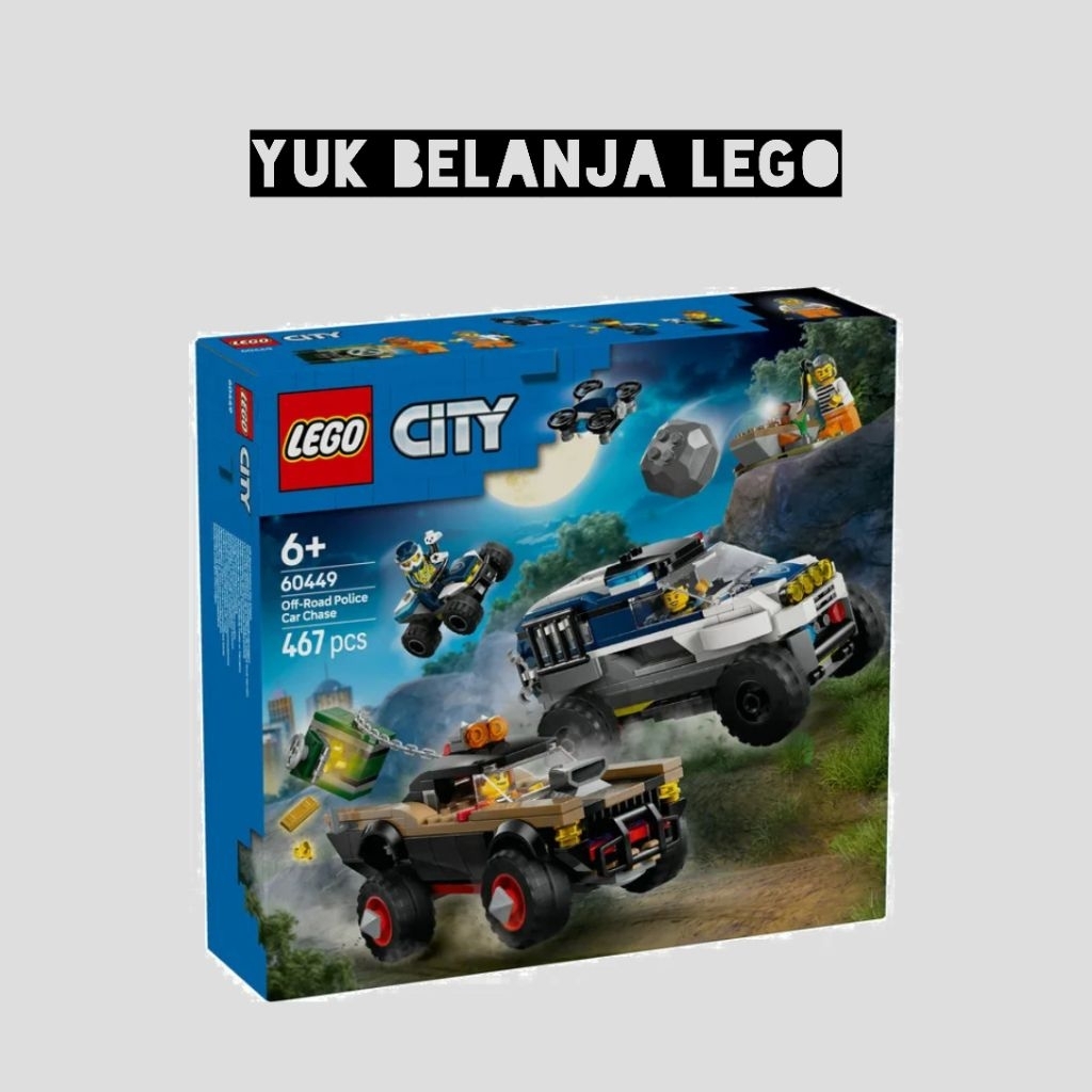 LEGO City 60449 Off-Road Police Car Chase (467 Pieces) | Shopee Singapore