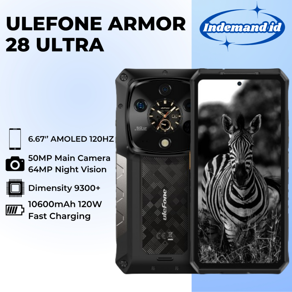 Ulefone Armor 28 Ultra 5G Night Vision 16GB 1TB Android 15 10600mAh NFC 50MP