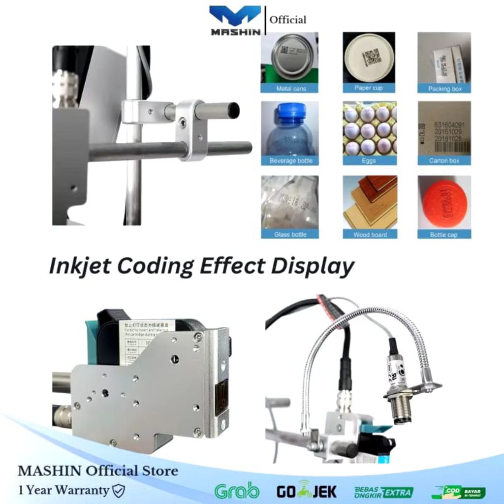 Mashin - SATU SET MESIN CODING Dan CONVEYOR Inkjet Expired Date Otomatis Continue JMZ-150P Thermal Printer Automatic - Gambar 2