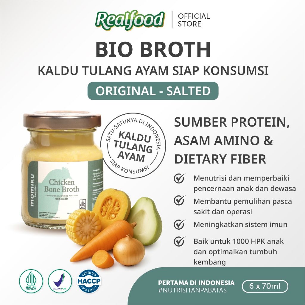Realfood Bio Broth I Chicken Bone Broth Mix Varian I Kaldu Tulang Ayam Terhidrolisis - Gambar 3