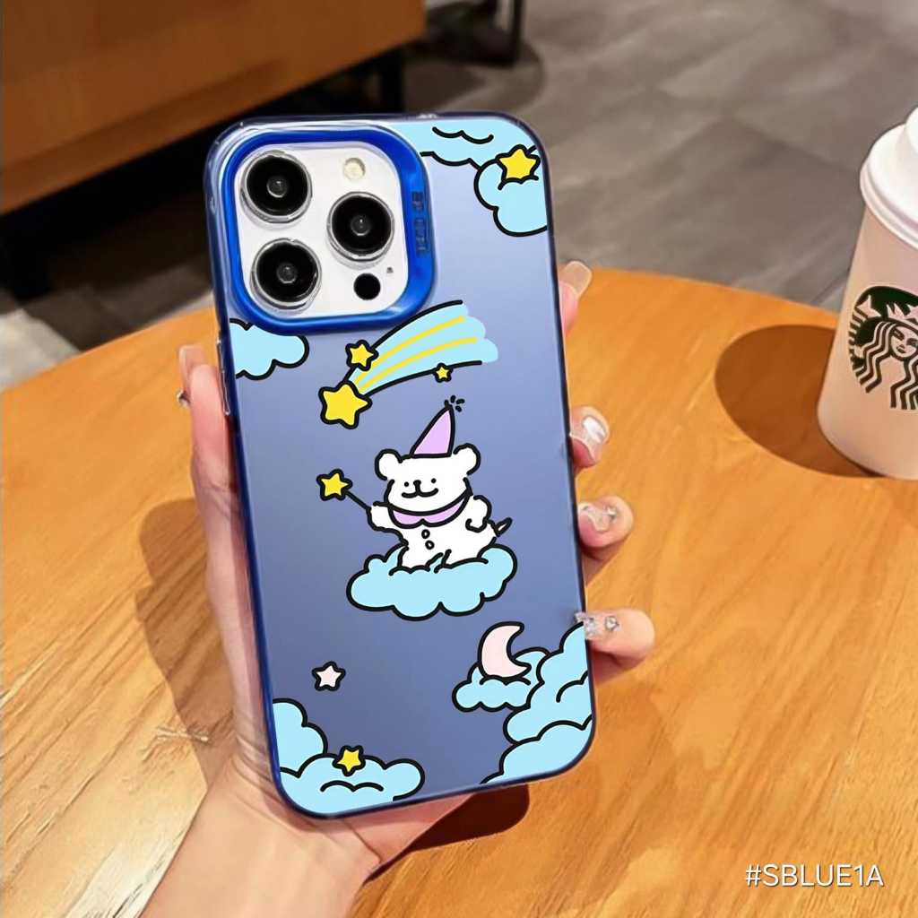 Case Realme 10 4G 10 Pro 10 Pro Plus Realme 11 4G Realme 11 Pro 11 Pro Plus 12 5G 12 Plus 5G 12 Pro Plus 5G Realme 13 4G 13 Plus 13 Pro 13 Pro Plus Realme 14 5G 14T 5G Realme 5 5S 5I C3 Realme  5 Pro Realme 7 Case Hologram gambar Bear Cloud Kartun Lucu