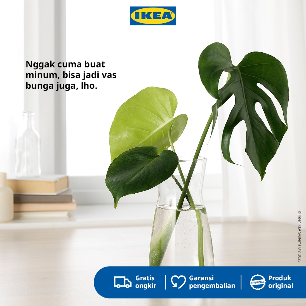 IKEA KARAFF KARAFE Botol Air Minum Bening 1L
