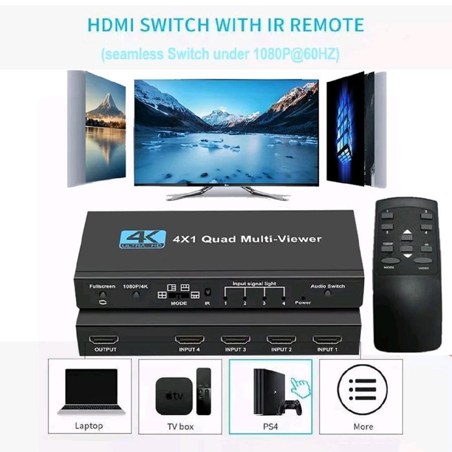 HDMI 4x1 Multiviewer Quad Screen Video Gaintech Quad Multiviewer Multi ...