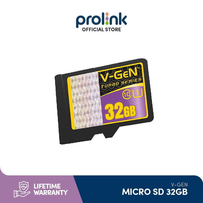 Prolink - VGEN Micro SD Turbo Class 10 100MB/s 8 16 32 64 128 V-Gen Memory Card HP CCTV - Non Adapter - Gambar 2