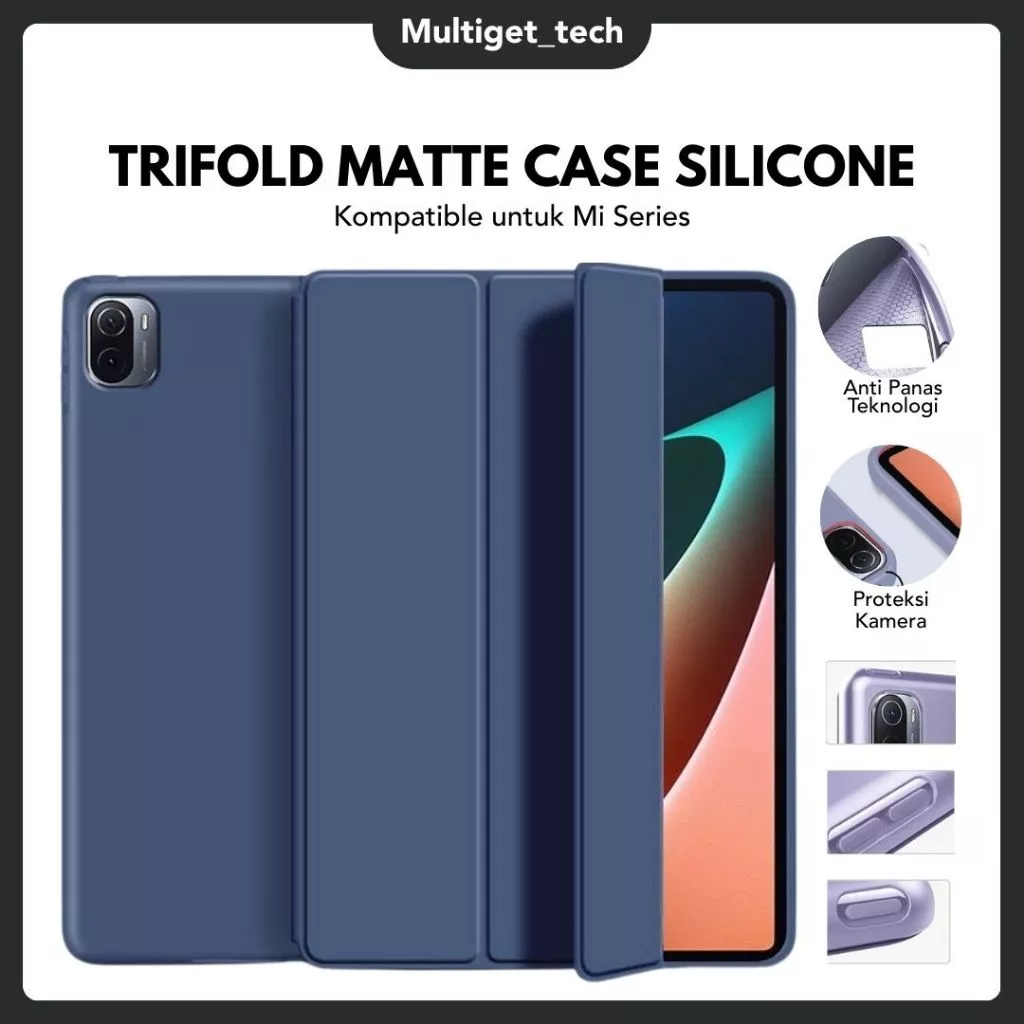 Smart Case Xiaomi Redmi Pad 2 11" SE 11 8.7 10.61 Mi 5/6/7 6s Poco Pad Pro 12.1" TriFold Protective Autolock With Auto Sleep Wake Cover