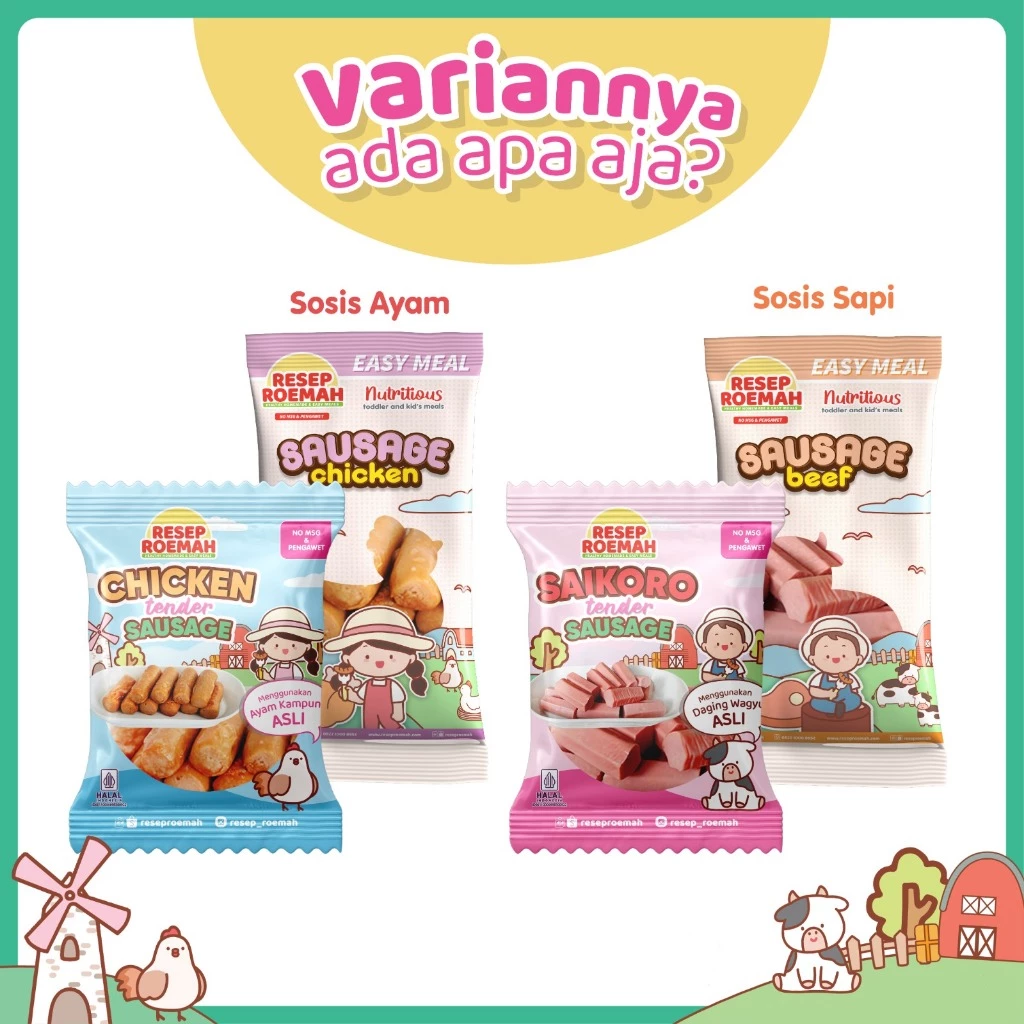 Resep Roemah Tender Sausage / Saikoro Beef and Chicken Sausage / Sosis Saikoro dan Ayam Mpasi Balita / Frozen Food No MSG - Gambar 4