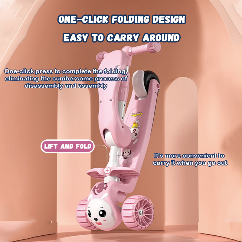 Magical Playtime Scooter Anak Roda 3 Lipat Musik - Gambar 2
