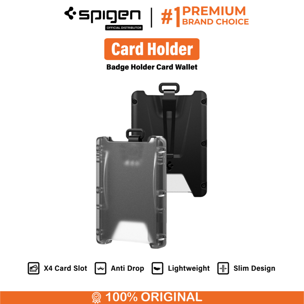 SPIGEN ID Card Holder Universal Badge Holder Card Wallet Dompet Kartu