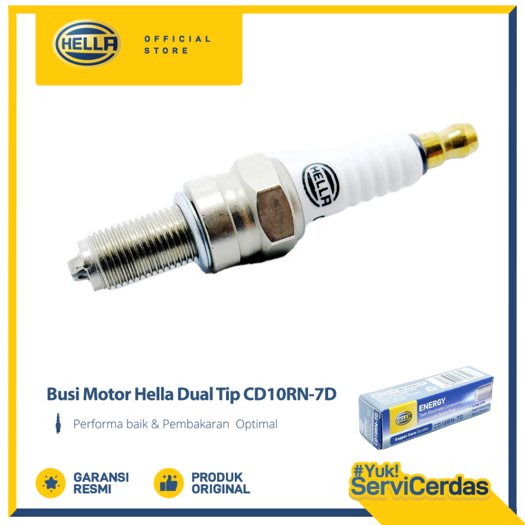 Busi Motor Yamaha Vixion Hella Dual Tip CD10RN-7D - Busi Vixion ~ - Gambar 4