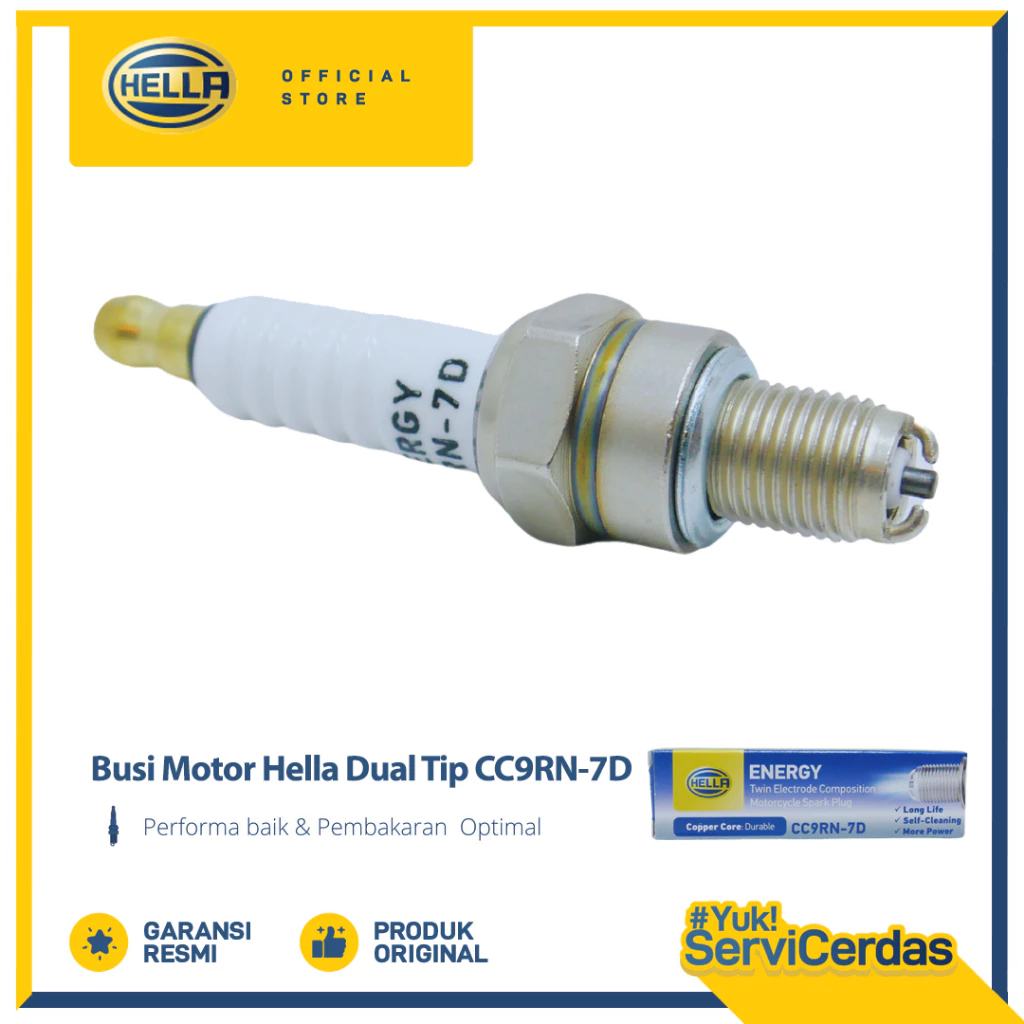 Busi Motor Yamaha Mio Soul GT 115 (2012-2018) Hella Dual Tip CC9RN-7D - Busi Mio Soul GT 115 ~ - Gambar 4