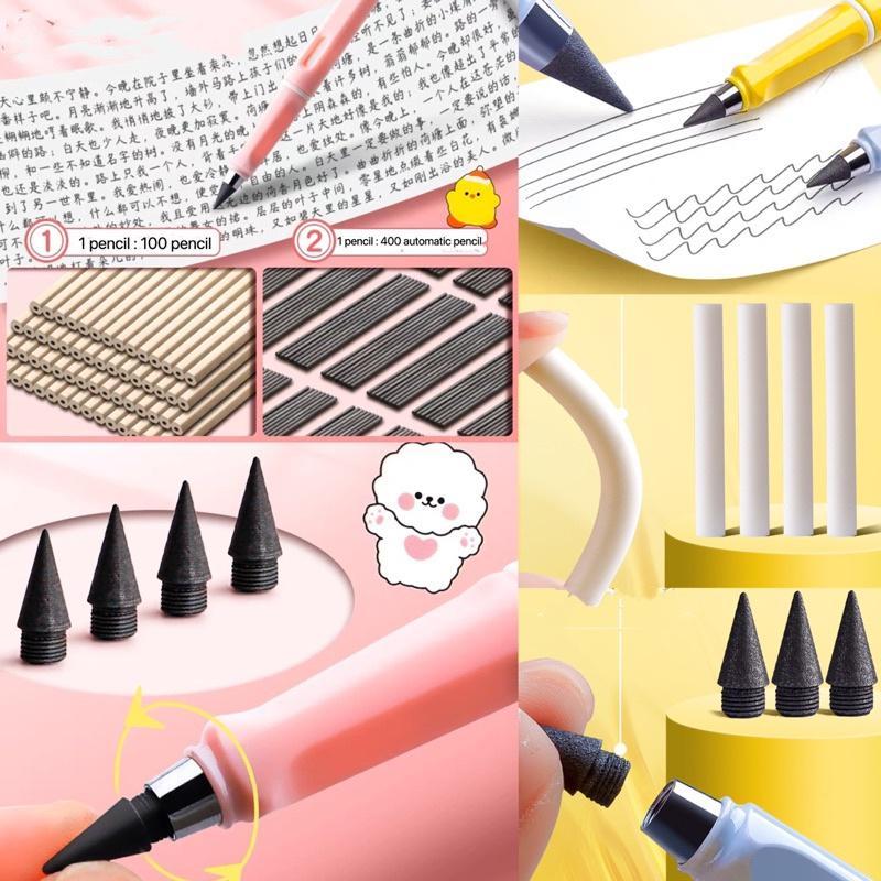 Pensil Eterna Abadi Tahan Lama Kuat Tidak Patah dengan Refill Dan Penghapus Alat Tulis Sekolah - Gambar 2