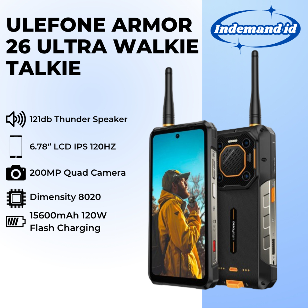 Ulefone Armor 26 Ultra Walkie Talkie 5G Rugged Phone 120W 15600mAh 200MP