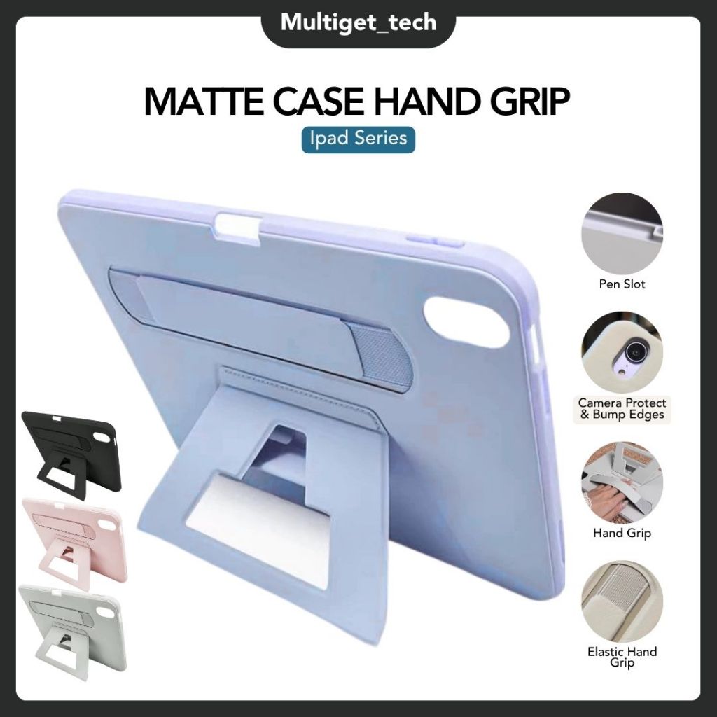 Smart Case iPad Gen 11th/10 10.9 inch / 6 7 8 9 10.2" Air 4/5 Pro 11inch Mini 4/5/6 with Hand Strap and KickStand Shockproof