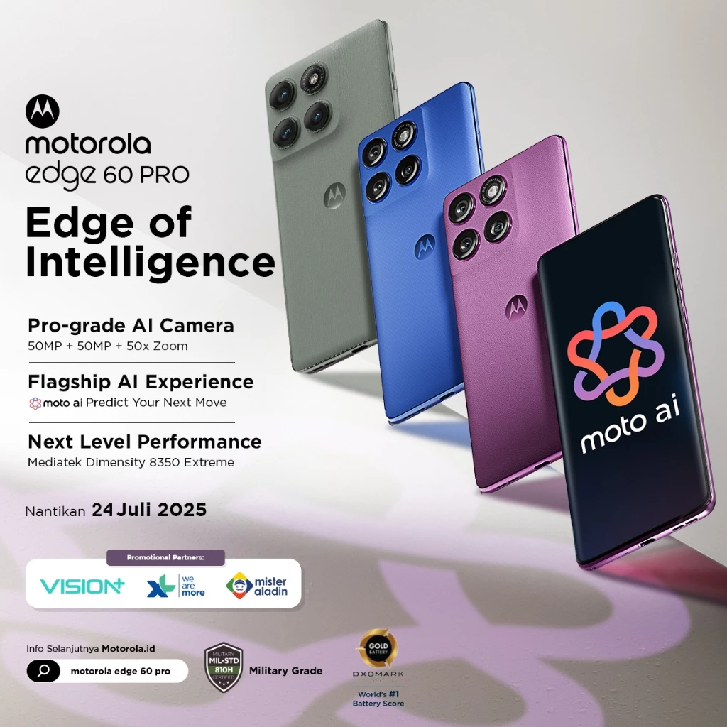 Motorola Edge 60 Pro 5G 12/256GB - 19 Moto AI - MTK Dimensity 8350 Extreme - 6.7" pOLED HDR10+ - Pantone Curated Color - 50MP Main Camera Lytia 700C - 50MP Selfie - 6000mAh - NFC - Dolby Atmos Stereo - Bonus Charger 90W & Hard Case