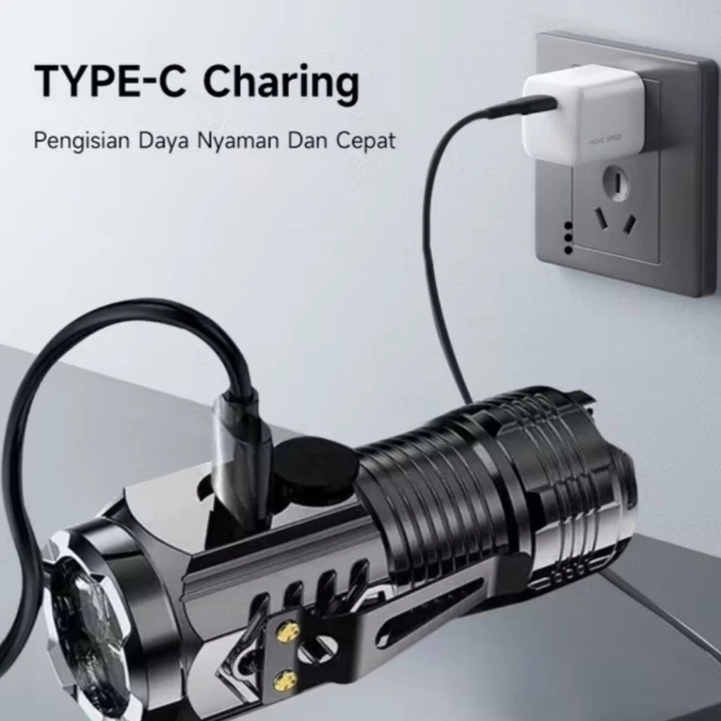 Senter Mini 3 LED 5 Mode Tahan Air Portabel - Gambar 3