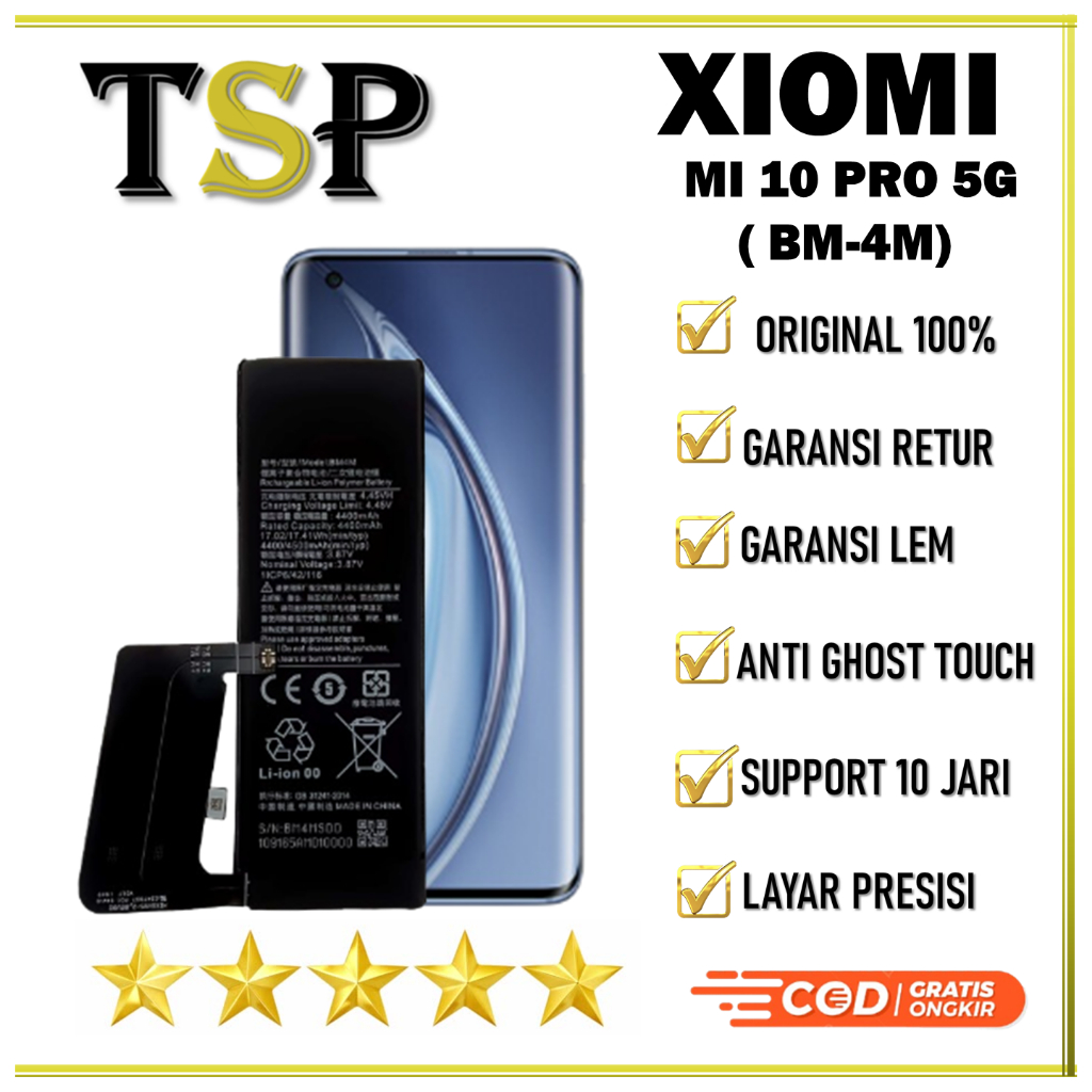 BATERAI XIAOMI ( BM-4M ) MI 10 PRO 5G BATERAI ORIGINAL 100%
