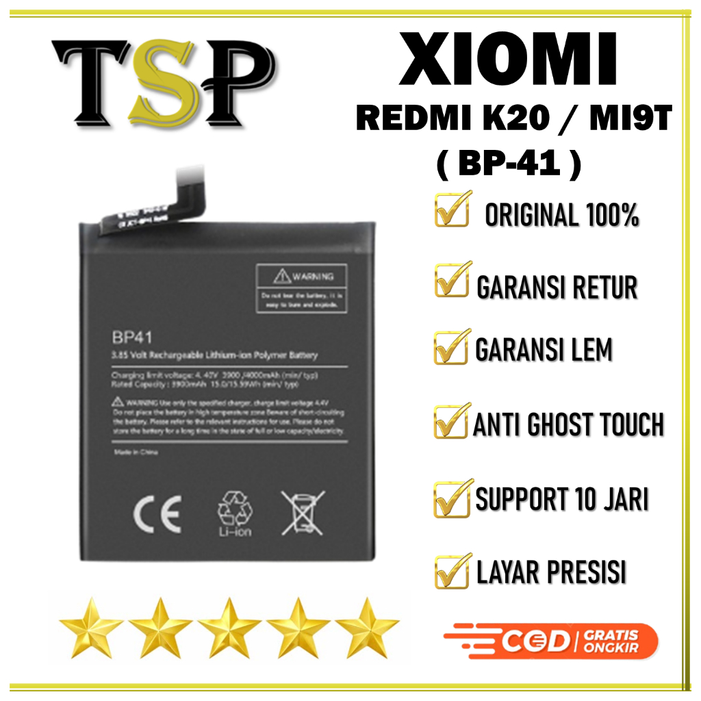 BATERAI XIAOMI BP-41 REDMI K20 / MI9T BATERAI ORIGINAL 100%