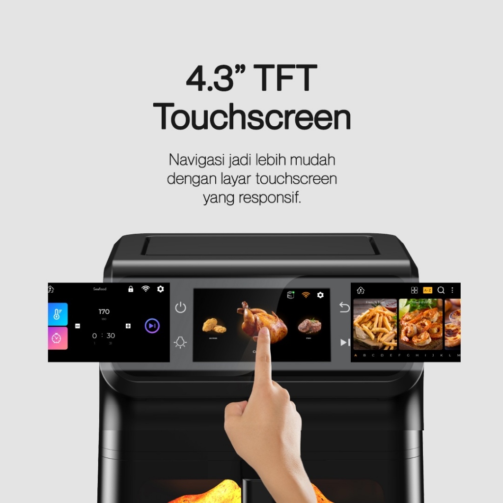 Oxone OX278 Phanton Series Digital Airfryer kapasitas 6.5L 12 Macam Mode Memasak - Gambar 2