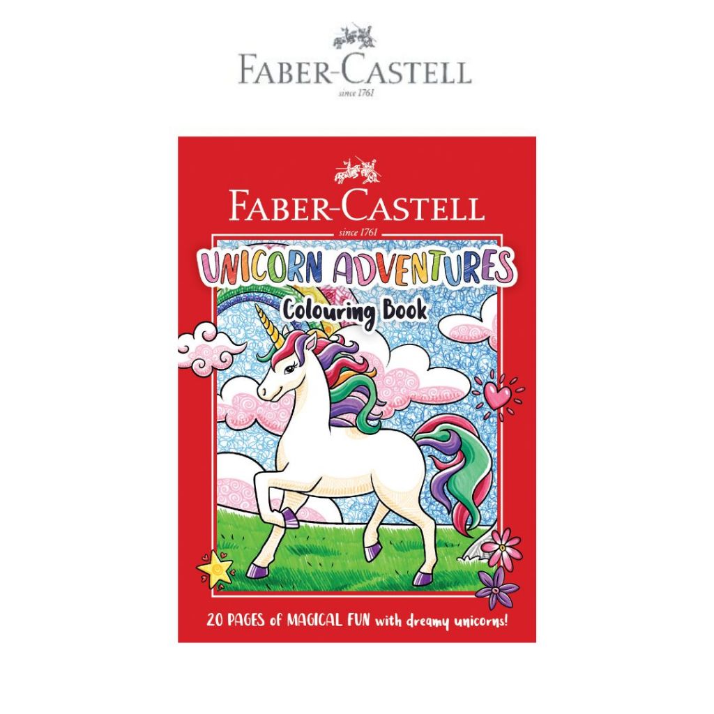Faber-Castell Colouring Pack set Buku Mewarnai – Dino & Unicorn Edition - Gambar 3