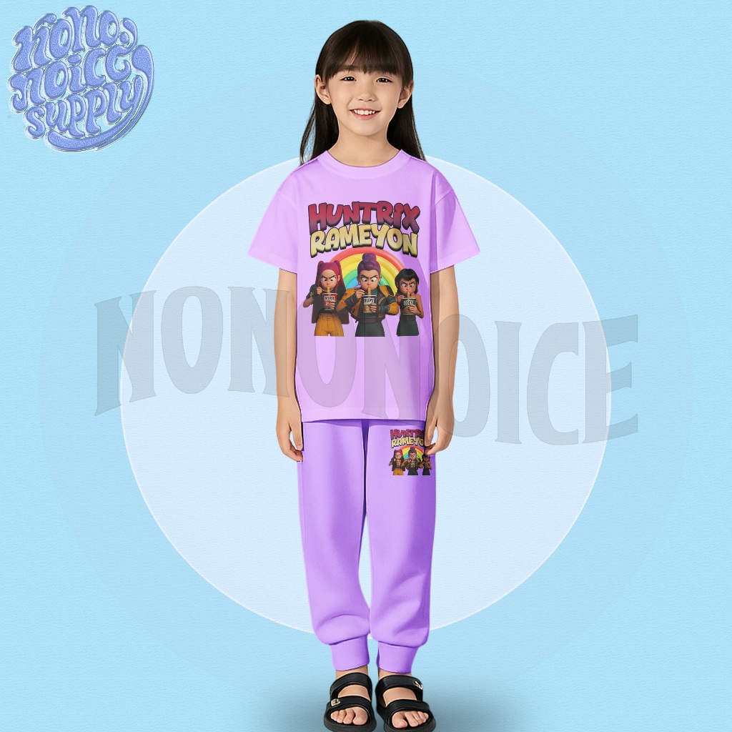 Kpop Demon Hunters Huntrix Rameyon Kids T-Shirt Set / Huntrix Ramen ...