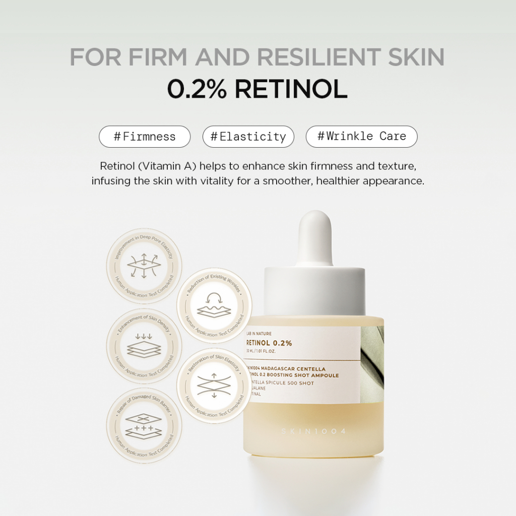 SKIN1004 Madagascar Centella Retinol 0.2 Boosting Shot Ampoule 30ml - Gambar 2