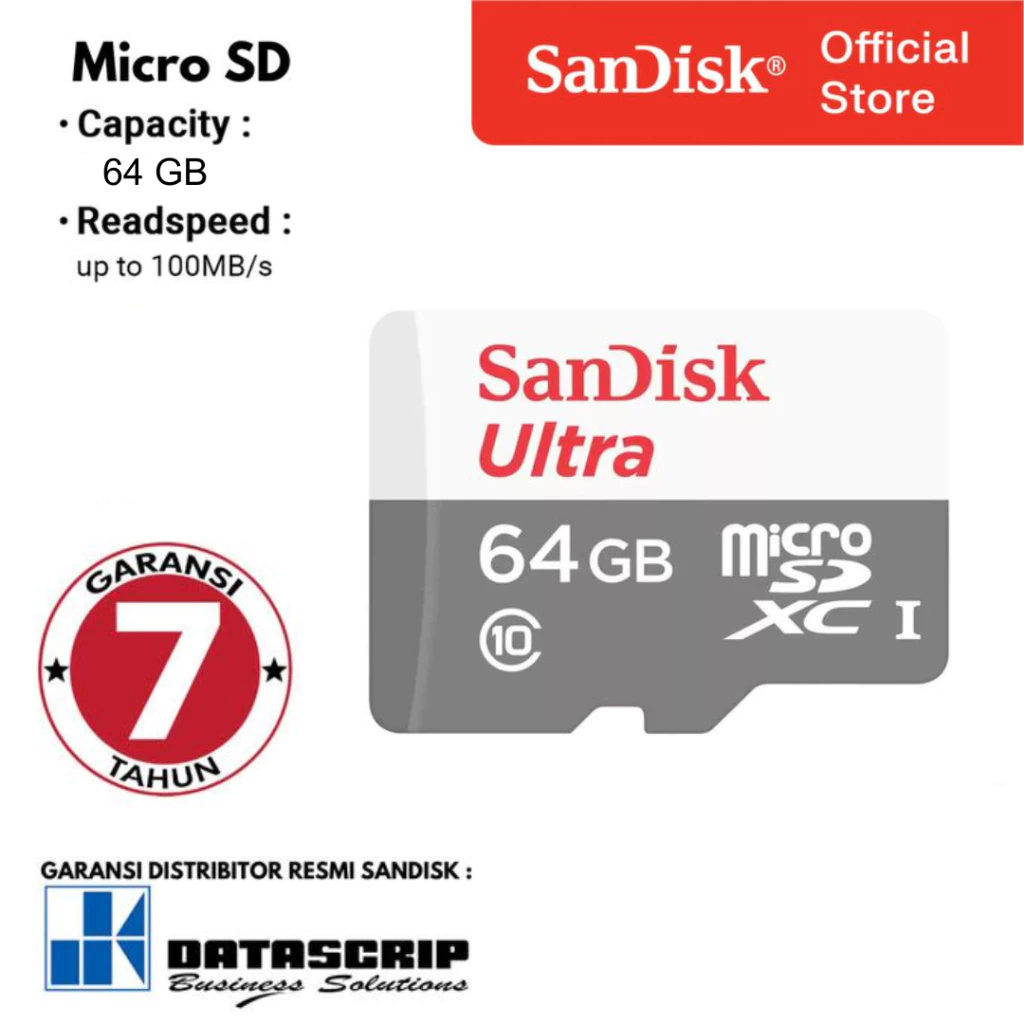 SANDISK Microsd Ultra 16Gb/32Gb/64Gb/128Gb/256Gb Class 10 Speed 100Mbps - Gambar 2