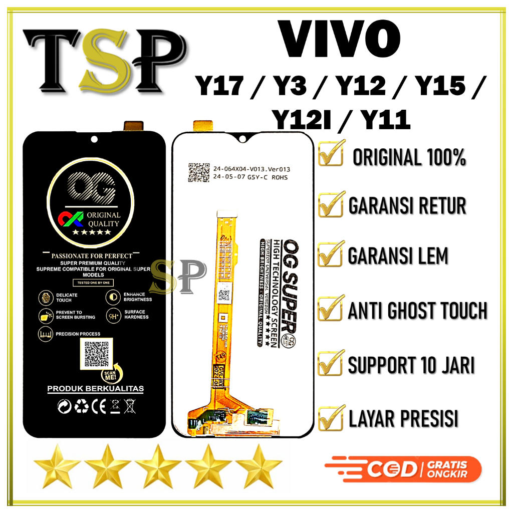 ORIGINAL  LCD VIVO Y12/Y12I/Y15/Y17/Y3/Y11 2019 Fullset original Layar hp Touchscreen asli Sentuh Versi Tinggi