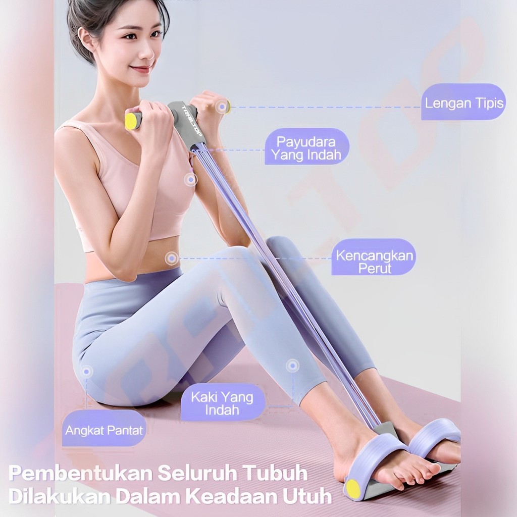 TrailTop Matras Olahraga Dan Tummy Trimer Pengecil Perut Fitnes Set Yoga Mat Alat Olahraga Di Rumah - Gambar 2