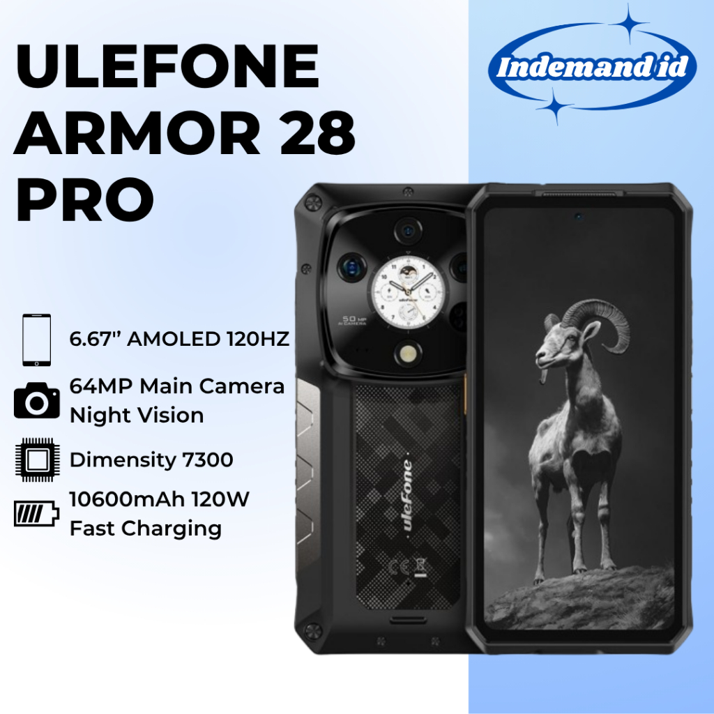 Ulefone Armor 28 Pro 5G Android 15 16GB 512GB 10600mAh 120W 50MP Night Vision NFC